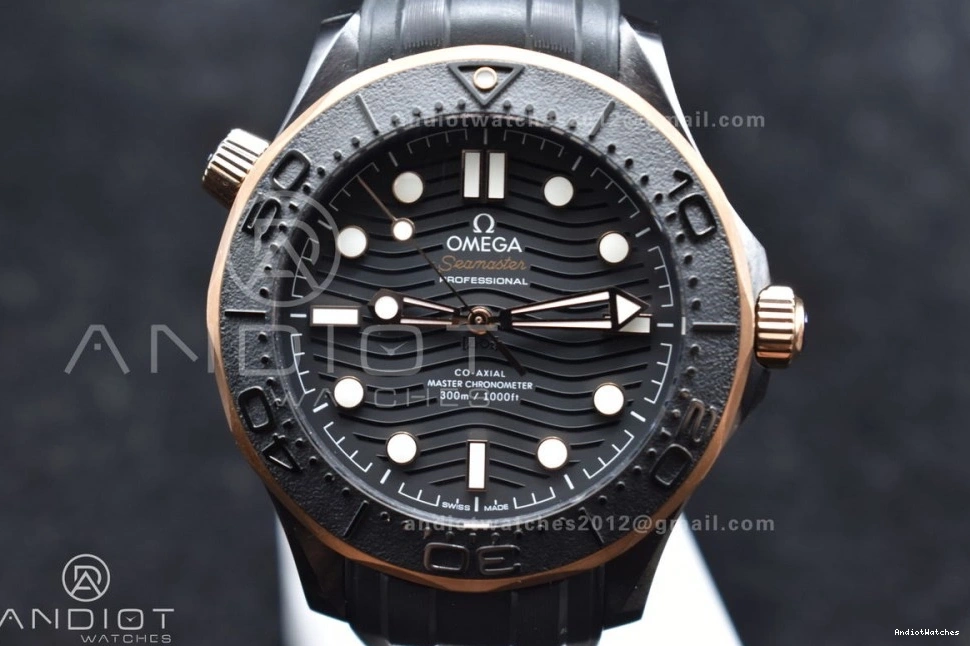 Best Black Seamaster VSF Black Neat Bezel Strap Rubber 43.5mm A Dial 300m Edition on 1070 1:1 RG Black Ceramic 1205